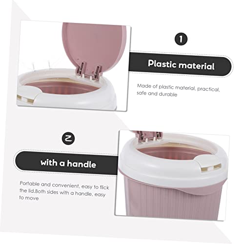 Mini caneca de basura rosa rectangular VALICLUD miniatura 5