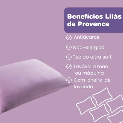 Travesseiro Infantil Com Aromaterapia Lavanda Antialérgico 30x45cm Toque Macio Confortável