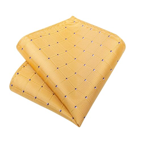 Image of DiBanGu Mens Silk Necktie Solid Color Tie and Pocket Square Cufflink Tie Clip Set Woven Plain Ties for Men Wedding Party