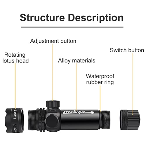 Twod Gun Sight Laser Green Dot 532Nm Rifle Scope With 20Mm Picatinny Mount & 1'' Ring Mount Adapter Remote Pressure Switch #TOP2