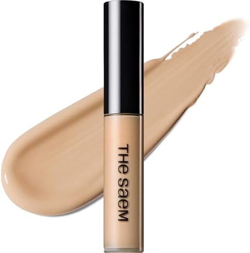 THESAEM Cover Perfection Tip Concealer 0.2 fl.oz. - Contour Beige Shading Concealer for Natural Depth - High Coverage Long Lasting - Korean Makeup Contouring for Sculpted Definition