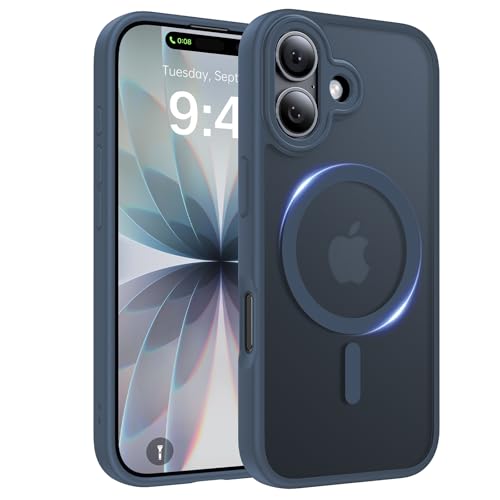 Shiiuou Magnetic for iPhone 17 Case, [Anti-Slip] [Military-Grade Drop Protection] [Camera Protection] Skin-Friendly Slim Translucent Shockproof Protective for iPhone 17 Phone Case, Midnight Blue by Shiiuou - Used condition - US$13.48