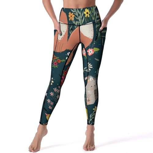 Leggings pour fitness gym motif herisson pantalon gainant anti squat