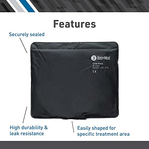 Bodymed Heavy Duty Black Urethane Cold Packs – Reusable Flexible Ice Pack For Injuries – Cold Packs For Back Pain –Oversize, 21 In. X 13 In. #TOP4