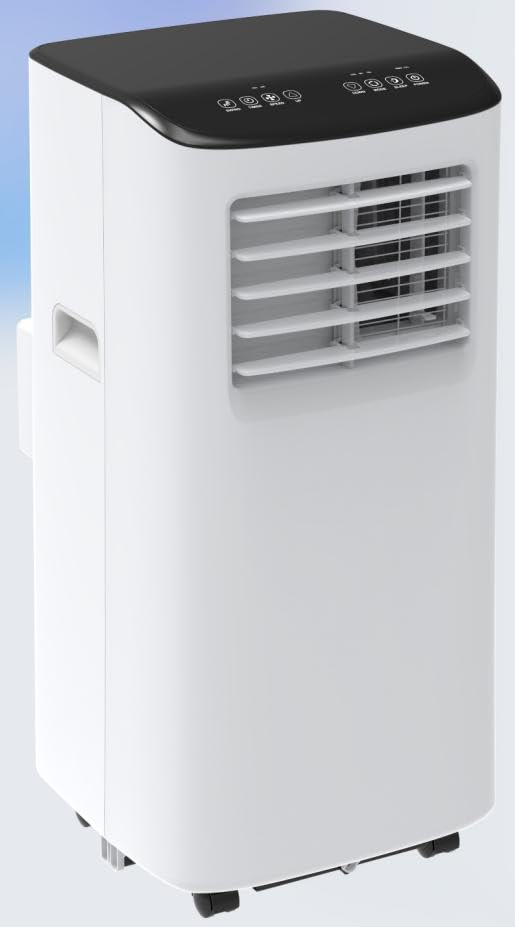 dainslef Portable Air Conditioner - 8,000 BTU, 3-In-1 Functionality (Cooling, Dehumidification, Fan), Cools Up to 350 Sq.Ft, Full-Function Remote Control, Includes Window Kit,White+Black by dainslef - Used condition - US$181.62