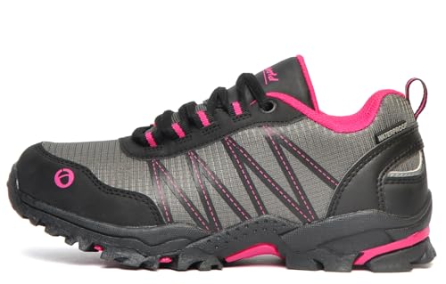 Cotswold Childrens/Kids Little Dean Lace Up Hiking Waterproof Sneaker (5 Big Kid) (Pink/Gray)