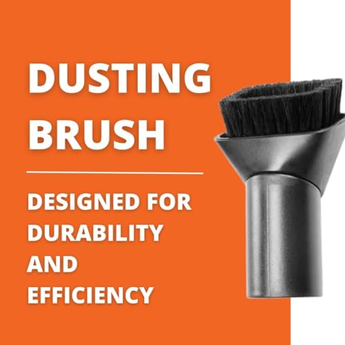 Fein Rotating Dusting Brush for Superior Debris Removal - Efficient Cleaning Attachment for Turbo Wet/Dry Dust Extractors, Natural Bristles, 2-3/4" x 1-3/4" Bristle Edging - 31345076010