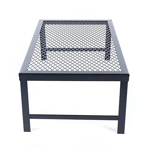 Folding Campfire Grill Heavy Duty Steel Grate, Camping Foldable Fire Pit Outdoor Cookware BBQ Rack Griddle, Portable Over Fire Camp for Open Flame Cooking, Medium