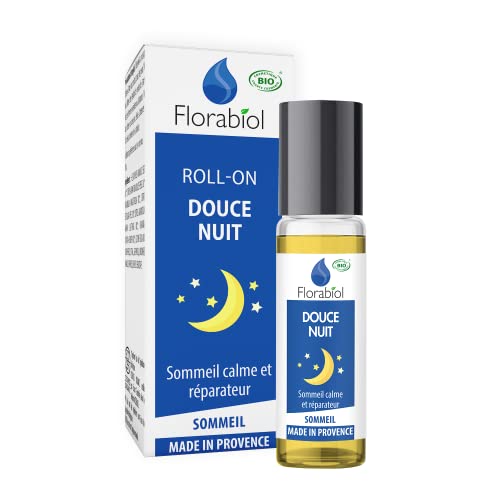 FLORABIOL - ROLL ON DOUCE NUIT - CERTIFIE BIO - 10 ML - FORMULE 100% NATURELLE - 5 HUILES ESSENTIELLES -ACTION RAPIDE - DES 3 ANS - SOMMEIL RÉPARATEUR- FABRIQUÉ EN FRANCE
