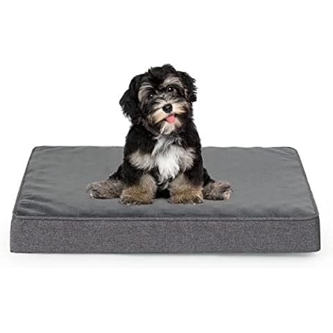 Vamcheer Memory Foam Dog Bed - Orthopedic Dog Bed for Small, Medium and Large Dogs, 2-Layer Egg-Crate Foam Dog Bed with Removable Washable Cover, Waterproof Lining, Soft Flannel Top and Nonskid Bottom Cover
