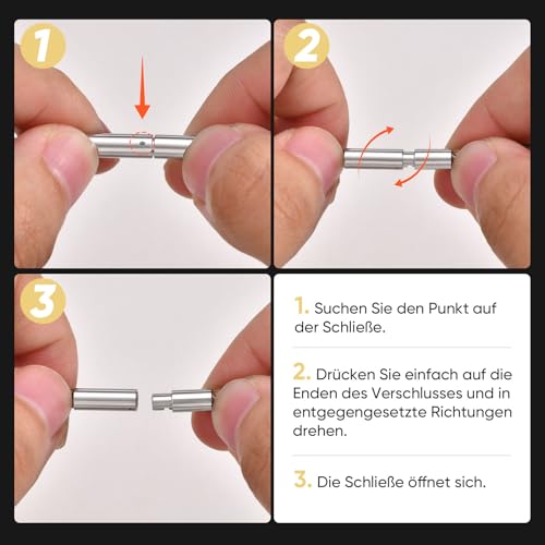 VNOX 2/3mm Leder Halskette Männer: Kunstleder Kette Braune Gewebt mit Edelstahl Verschluss Lederkette Herren Lederband Kette Herren Damen Länge 40-55cm Wählbar(50-3mm)