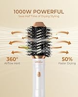 UKLISS 6 in 1 Hairstyler, Hair Styler Set mit 6 Aufsätzen: Haarstyler, Föhn Bürste, Lockenstab Automatisch, Warmluftbürste, Hair Dryer, Glättbürste, Airbrush Set Haar Styling für Kurze Haare - Weiß – Ansicht 8