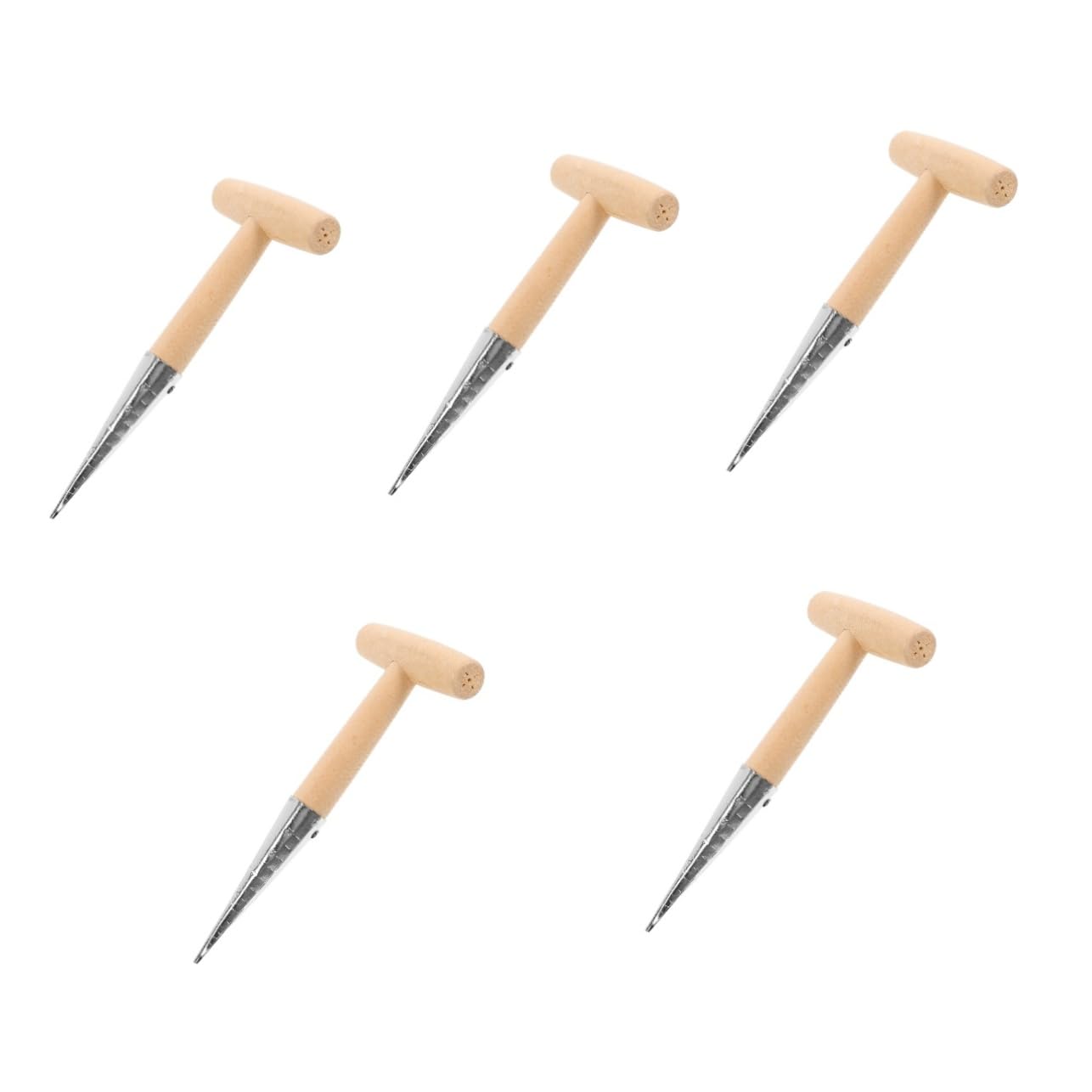 PartyKindom 5 Pezzi Dibber Inossidabile con Utensile per Scavare e Strumento Pratico per Giardinaggio e Trapianto Piante