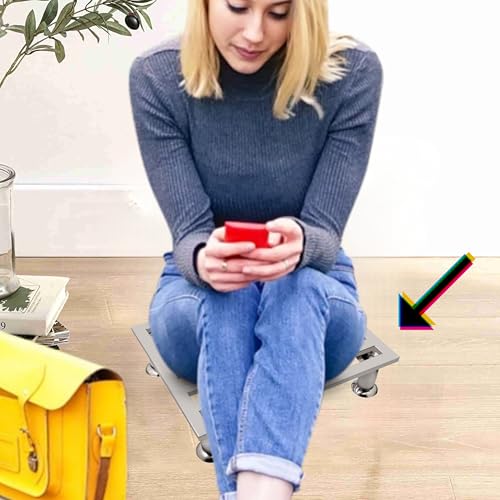 Image of Stainless Steel Square Heavy Durable Stool | Modern Design Stool Chair for Bathroom, Kitchen, Home & Garden (36cm x 28cm x 9 cm)
