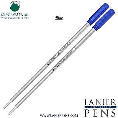2 Pack - Blue Monteverde Soft Roll Ballpoint for Cross Ballpoint Pens