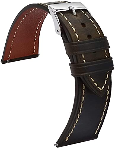 Bracelet montre cuir véritable 24 mm et sa boucle Constantine