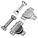 Kenkio 80 Pairs Sewing Hooks and Eyes Closure for Skirt and Trousers, Silver and Gun Black