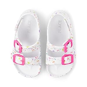 The Children’s Place Girl’s Baby Toddler Everyday Slide Sandals with Backstrap