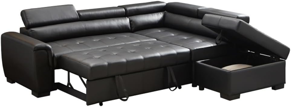 PU Leather Sofa Sectional Bed for Living Room Sleeper Set L Shaped Comfortable Large Leisure Soft Couch