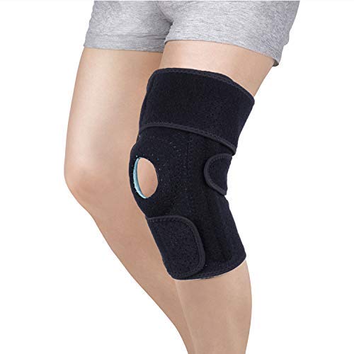 Thx4COPPER Open Patella Knee Support Brace, Compression Side Stabilizer & Gel Pad – ACL Lateral, Meniscus Injuries Recovery, Arthritis, Tendonitis, Joint Pain Relief, Sports Exercise – Non-Slip wrap