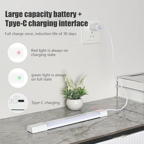 Luz sensor movimiento para esquinas oscuras interiores sin cables 3