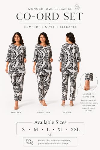 Image of RANGRIKA.in Co-ord Set for Women Stylish | Kurta Set for | Short Kurti with Palazzo | Ethnic Jaipuri Kurti Set | Kurti Palazzo Set | Salwar Suit