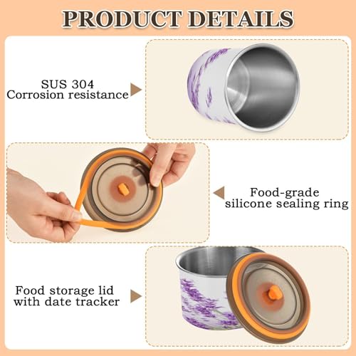 Contenedor Hermético para Café de Acero Inoxidable 900ml miniatura 4