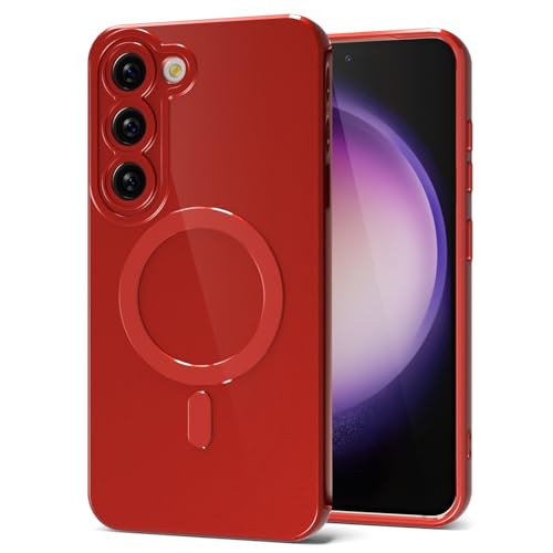Coque Magsafe pour Samsung S23 en silicone rigide et gelée antichoc