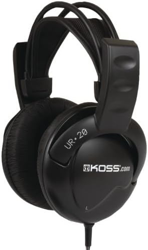 Koss UR20 Over-Ear Headphones, Flexible Sling Headband, Black Koss UR20 Over-Ear Headphones, Flexible Sling Headband, Black