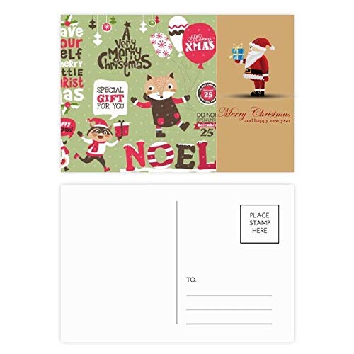 Cartes postales de Noël animaux lot de 20 correspondance hivernale originale