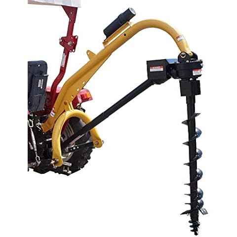 Agknx Model 1000 3 Point Post Hole Digger w/12inches Heavy Duty Auger Cover