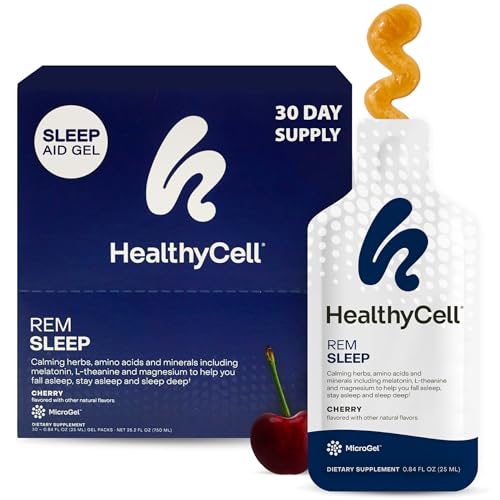 Healthycell REM Sleep Aid Supplement for Adults - Liquid Gel