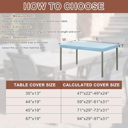 Nappe de table rectangulaire lavable anti-vent pour repas sur la terrasse - 3