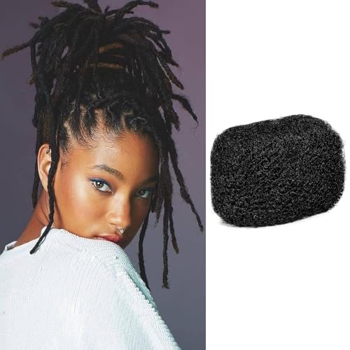 Alaleibaby Afro Kinky Human Hair - Bulk 1 Bundles (30g/pack), 100% Human Hair for Dreadlock Extensions, Afro Kinky Hair for Braiding & Twist Braids - Natural Black, 10 Inch (Pack of 1)