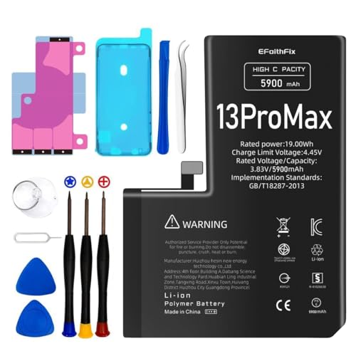Batterie iPhone 13 Pro Max 5900mAh haute capacité 0 cycle pour retrouver une autonomie maximale
