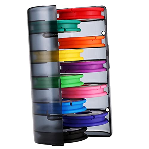 GANAZONO Fishing Line Spool Holder Rainbow Color Fishing Line Organizer Durable Storage Box Easy to Distinguish Random Color