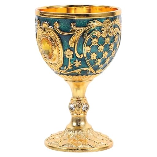 Uonlytech Cáliz Ceremonial de Metal Dorado Vintage, Copa Decorativa para Cócteles y Vino, Vaso Resistente Anti-caídas de 1 Sorbo en Color Azul Transparente para Decoración y Uso en | Ya disponible en tu tienda friki favorita! En mundofriki.es! Uonlytech Cáliz Ceremonial de Metal Dorado Vintage, Copa Decorativa para Cócteles y Vino, Vaso Resistente Anti-caídas de 1 Sorbo en Color Azul Transparente para Decoración y Uso en | Ya disponible en tu tienda friki favorita! En mundofriki.es!