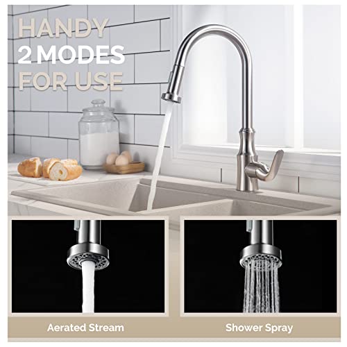 Angle Simple TN04 Kitchen Faucet Sprayer Head, Angle Simple Pull Out Sink Faucet Spray Head Nozzle Kitchen Pull Down Faucet Nozzle Spout Replacement Part 2 Functions thumb #2