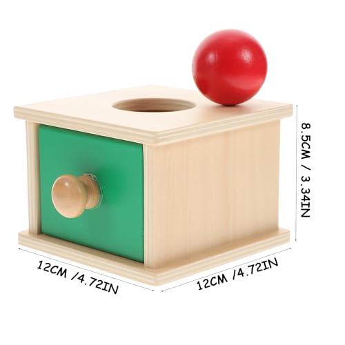 Caja de bolas redondas Toddmomy juguete educativo Montessori de madera 2