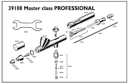 Revell Spritzpistole Master Class I Airbrush I Flexible Anwendung I Ideal für detaillierte Modellbauprojekte I Hochwertige Spritzpistole für präzises Arbeiten