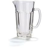 Stölzle Lausitz Wasserkrug Glas Max Jug 6er Set/Stabiler Glaskrug 1,2 Liter/Hochwertiger Glas Krug und Karaffe Glas geeignet als Wasserkaraffe, Karaffe für Limonade, Saftkrug