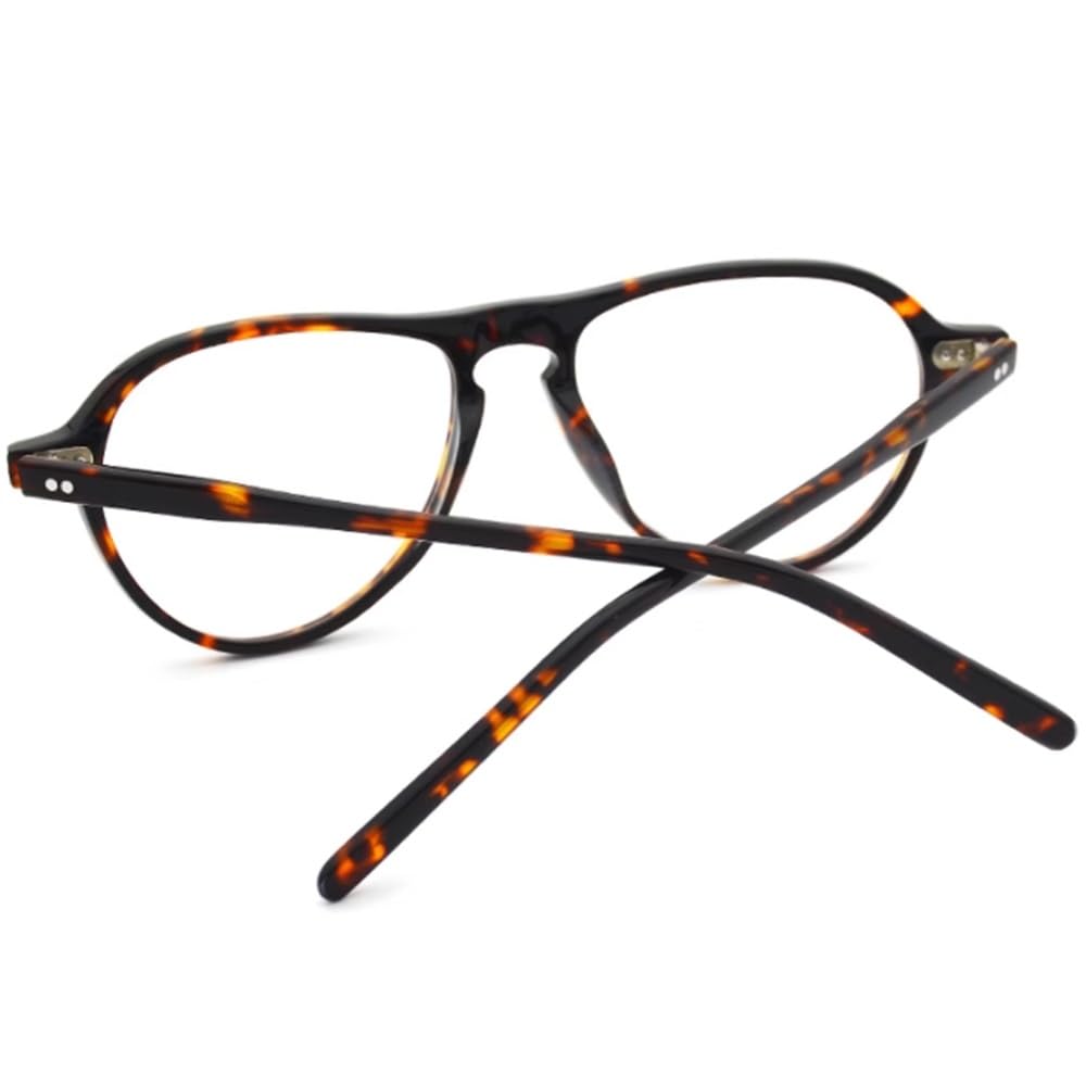 NILZA Progressive Lesebrille Sehhilfe Brille Pilot Computerbrille Multifokale Reading Glasses Bifokal Brillen Unisex Lesehilfe 3.0 (Color : Tortoiseshell, Size : 1.25x)