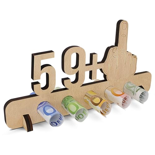 Sugeru Ausgefallenes Geldgeschenke 60. Geburtstag - 59 + 1 | Witzige Lustige Geldgeschenke Schild | Gästebuch Geschenk | Holz Deco für Jubiläum Freunde/Familie/Mann/Frauen Kreatives(60) Sugeru Ausgefallenes Geldgeschenke 60. Geburtstag - 59 + 1 | Witzige Lustige Geldgeschenke Schild | Gästebuch Geschenk | Holz Deco für Jubiläum Freunde/Familie/Mann/Frauen Kreatives(60)