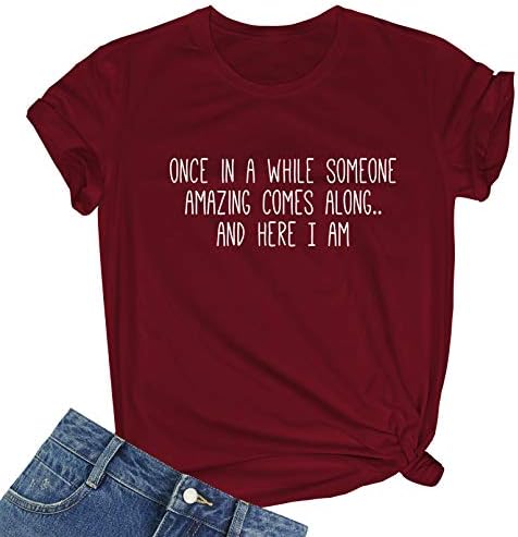 BLACKMYTH Women's Graphic Funny T Shirt Cute Tops Teen Girl Tee