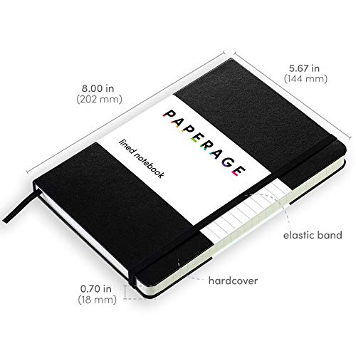 Paperage-Lined-Journal-Notebook-Hard-Cover-Medium-57-X-8-inches-100-gsm-Thick-Paper-Use-for-Office-Home-School-or-Business-Black-Ruled