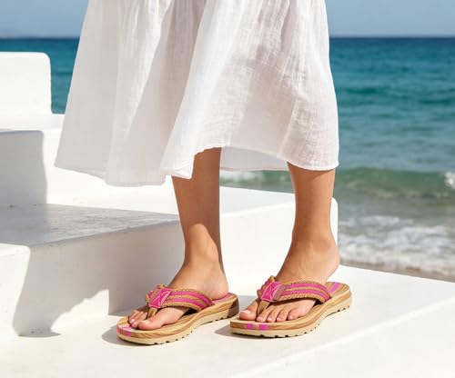 Image of Eagsouni Mens Womens Flip Flops Beach Thong Sandals | Unisex Comfortable Walking Thong Sandals，Beach Pool Water Slip On Indoor Outdoor