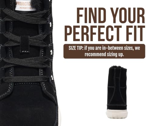 Image of Project Cloud 100% Genuine Leather Womens Snow Boots Waterproof (Leonora)