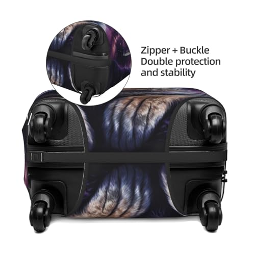 Purple Moon Cat For Travel Luggage Cover Suitcase Protector Fits 18-32 Inch Travel Luggage Protector Elastic Luggage Anti-Scratch Suitcase Cover2