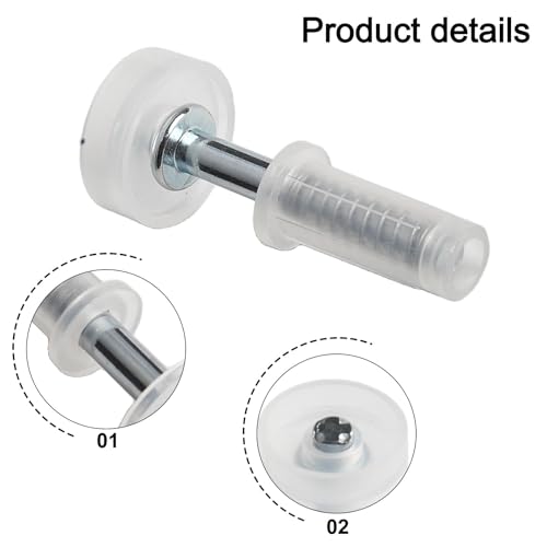 8-Pack Ruedas Guía Superior para Puertas Plegables, Rodillos de Nylon de 3/8 Pulgadas con Resorte para Reparación de Herrajes para Clósets miniatura 3