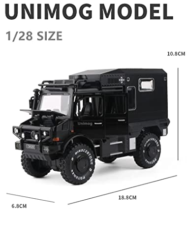 Image of MTG Metro Toys & Gift - UNIMOG Motorhome U5000 | 1:24 Scale | Big Size Diecast Model Metal Pull Back Toy car for Kids with Openable Doors & Light, Music Toy Vehicle for Kids 【Colors as Per Stock】